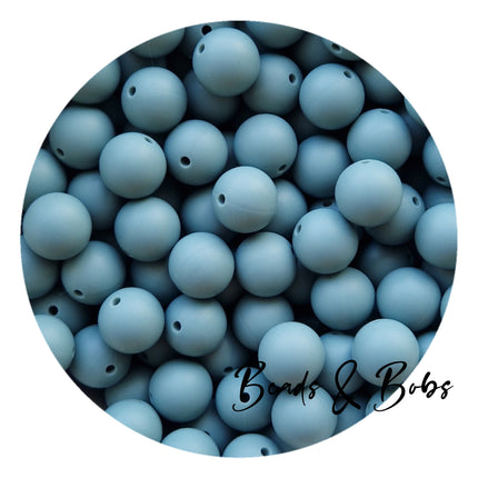 15mm Plain Colour Round Silicone Beads - 100 Colours