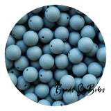 15mm Plain Colour Round Silicone Beads - 100 Colours