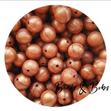 15mm Pearl & Metallic Colour Round Silicone Beads - 8 Colours