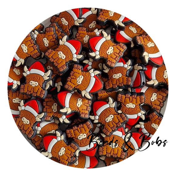 Silicone Christmas Cow Beads