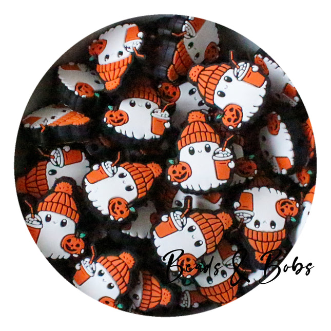 Silicone Wooly Hat Ghost Beads - 2 Styles