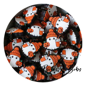 Silicone Wooly Hat Ghost Beads - 2 Styles