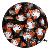 Silicone Wooly Hat Ghost Beads - 2 Styles