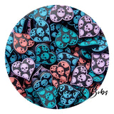 Silicone Skulls Heart Beads - 4 Colours