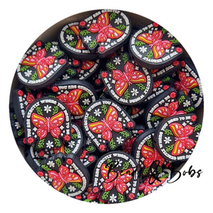 PVC You Are Burtterfly Beads
