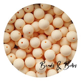 15mm Plain Colour Round Silicone Beads - 100 Colours