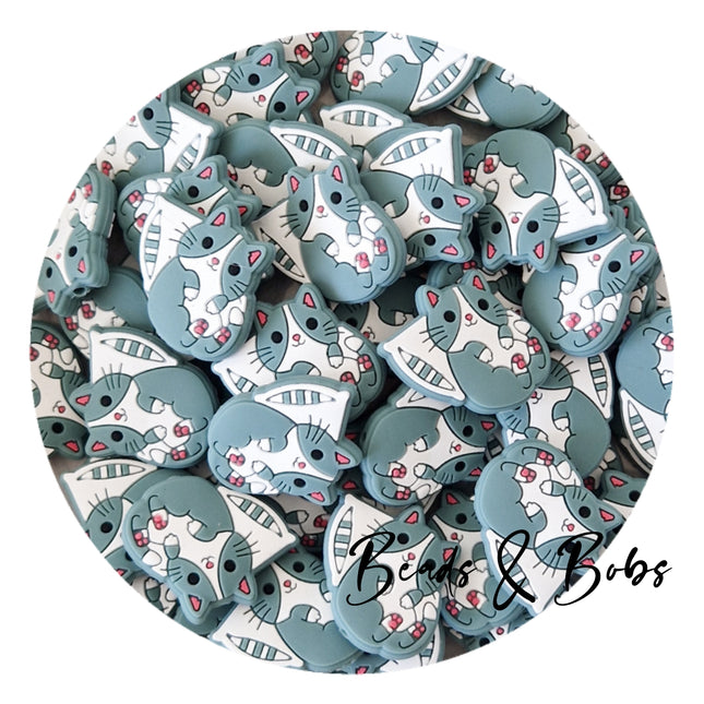 Silicone Pillow Cat Beads