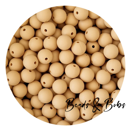12mm Plain Colour Round Silicone Beads - 57 Colours