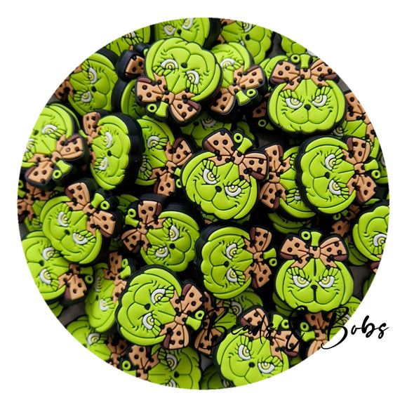 Silicone Green Guy Pumpkin Beads