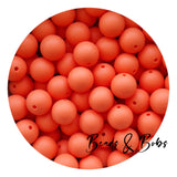 15mm Plain Colour Round Silicone Beads - 100 Colours