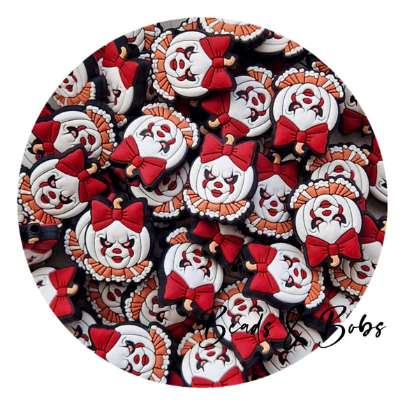 Silicone Scary Clown Pumpkin Beads