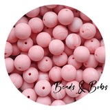 15mm Marble Colour Round Silicone Beads - 8 Colours