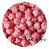 14mm Plain Colour Hexagon Beads - 48 Colours