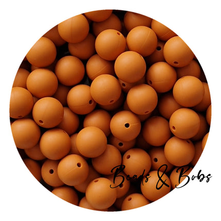 15mm Plain Colour Round Silicone Beads - 100 Colours