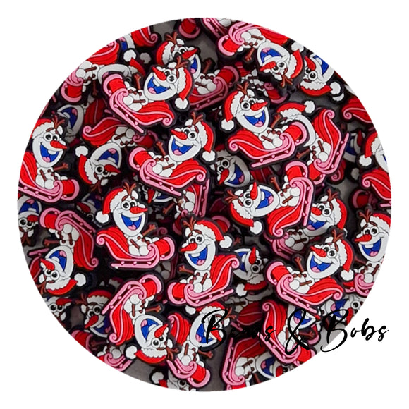 Silicone Christmas Snowman Beads