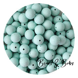 15mm Gritty Round Silicone Beads- 10 Colours