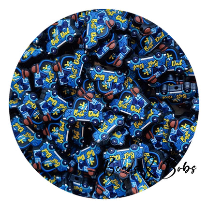 Silicone Best Dad Collection Beads - 4 Colours