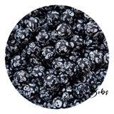 Silicone Halloween Print Beads - 7 Colours