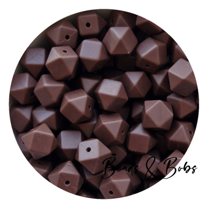 14mm Plain Colour Hexagon Beads - 48 Colours