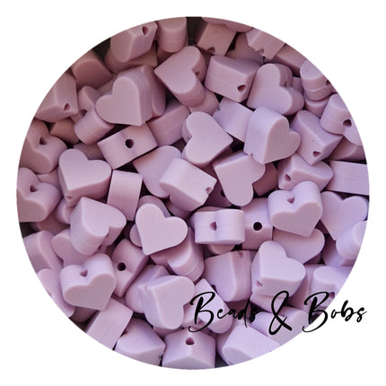 Silicone Mini Heart Beads - 6 Colours