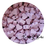 Silicone Mini Heart Beads - 6 Colours