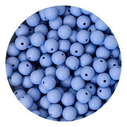 12mm Plain Colour Round Silicone Beads - 57 Colours