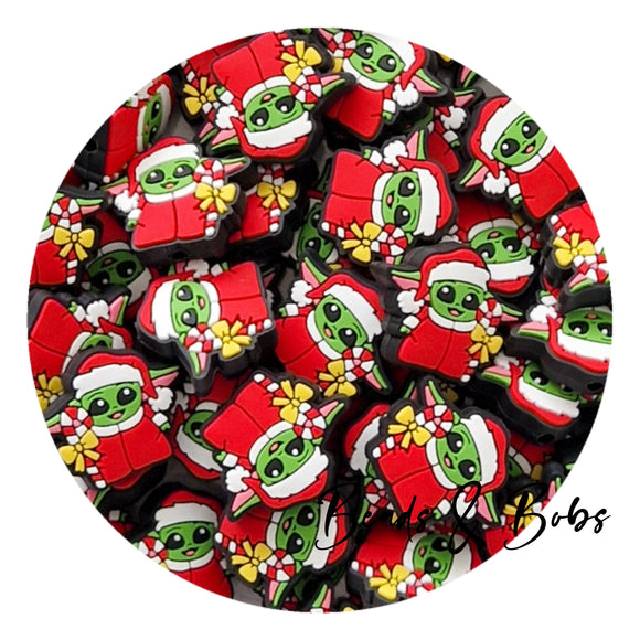 PVC Christmas Baby Green Guy Beads