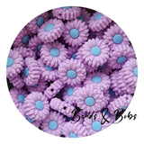 Silicone Little Daisy Beads - 10 Colours