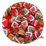 3D Silicone Christmas House Beads - 2 Colours
