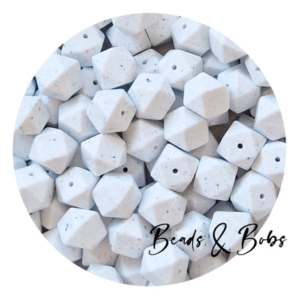 17mm Plain Colour Hexagon Silicone Beads - 13 Colours