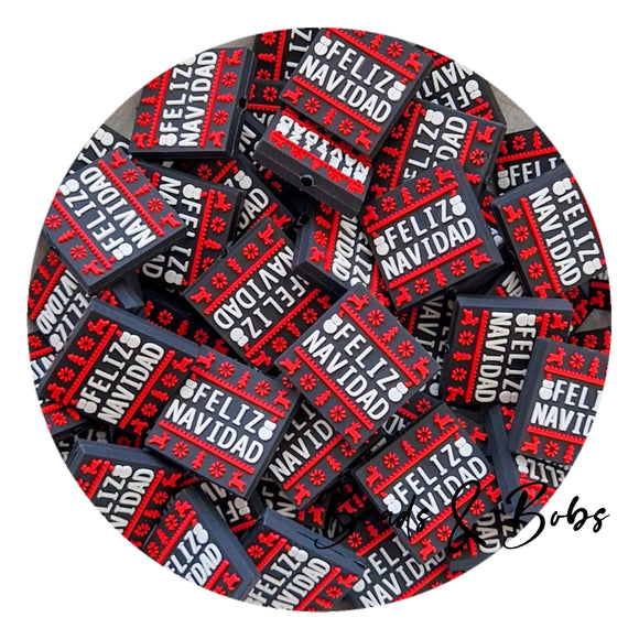 PVC Feliz Navidad Beads