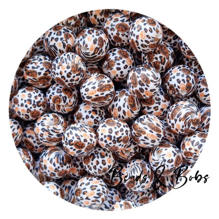 Silicone Halloween Print Beads - 7 Colours