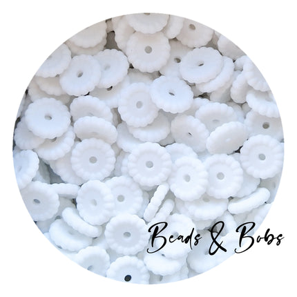 15mm Dot Disk Spacer Silicone Beads