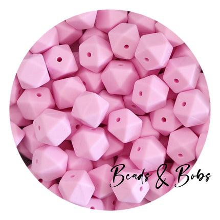 14mm Plain Colour Hexagon Beads - 48 Colours