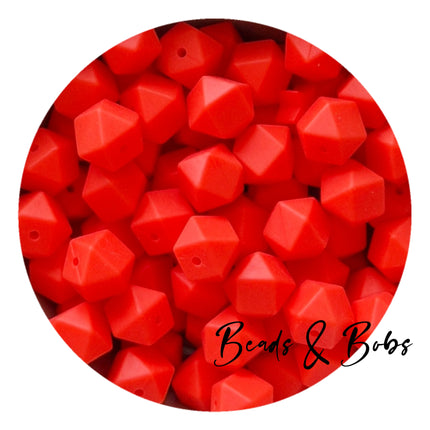 14mm Plain Colour Hexagon Beads - 48 Colours