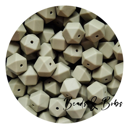 14mm Plain Colour Hexagon Beads - 48 Colours