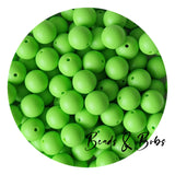 15mm Plain Colour Round Silicone Beads - 100 Colours