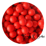 15mm Plain Colour Round Silicone Beads - 98 Colours