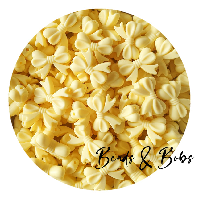 Silicone Bow Beads Horizontal Hole - 9 Colours