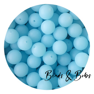 15mm Plain Colour Round Silicone Beads - 98 Colours