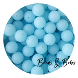 15mm Plain Colour Round Silicone Beads - 98 Colours