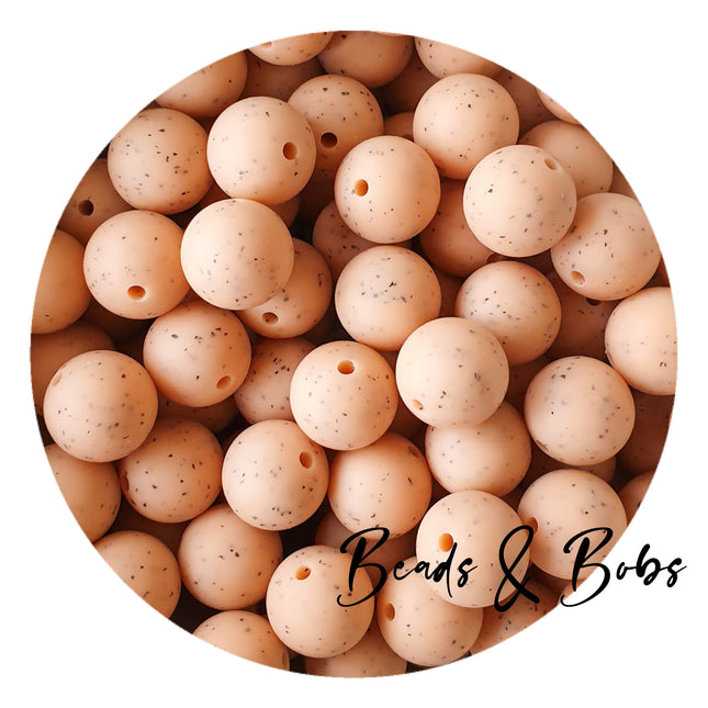15mm Gritty Round Silicone Beads- 10 Colours
