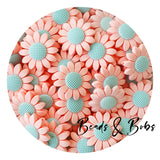 Silicone Daisy Beads - 5 Colours