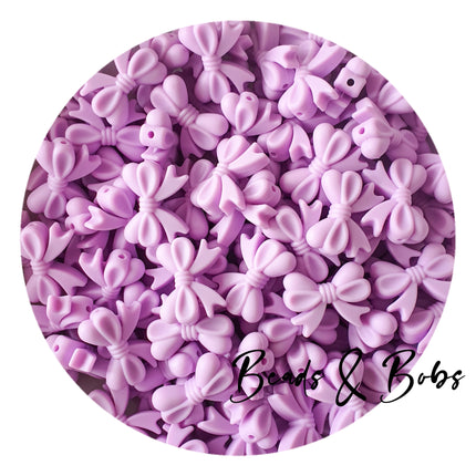 Silicone Bow Beads Horizontal Hole - 9 Colours