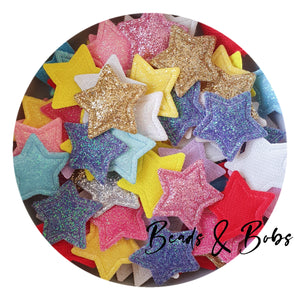 Padded Glitter Stars - 20 Pack