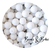 15mm Plain Colour Round Silicone Beads - 98 Colours