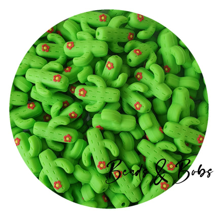 Silicone Flower Cactus Beads