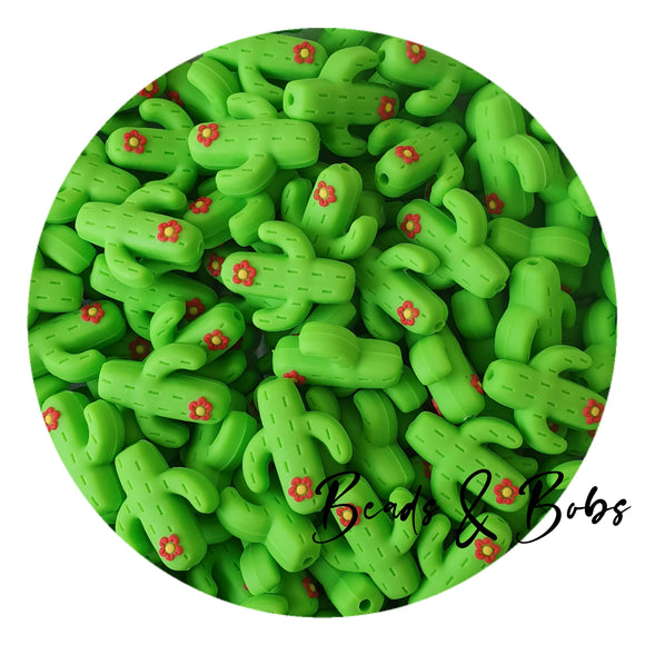 Silicone Flower Cactus Beads