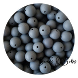 15mm Plain Colour Round Silicone Beads - 98 Colours