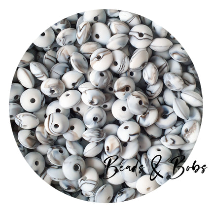 12mm Lentil Silicone Beads - 27 Colours